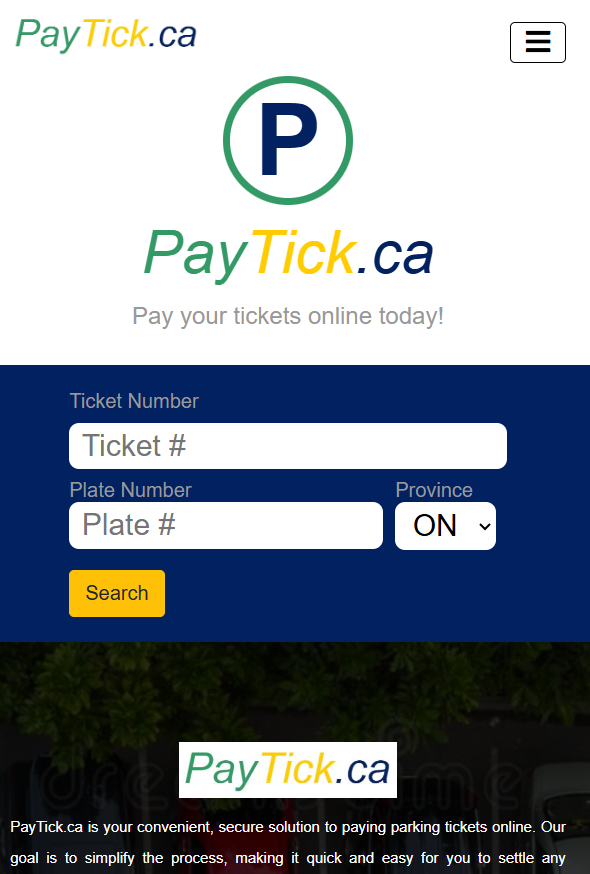 Pay Condominium Tickets On-line at PayTick.ca