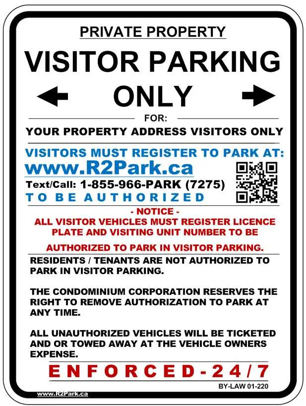Visitor Parking Signs